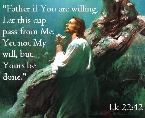 Jesus praying in Gethsemane